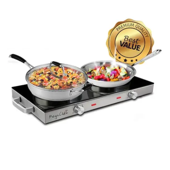 MegaChef Ceramic Infrared Double Electical Cooktop {5}