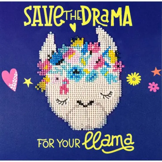 Diamond Art Beginner Flower Llama Kit {1}
