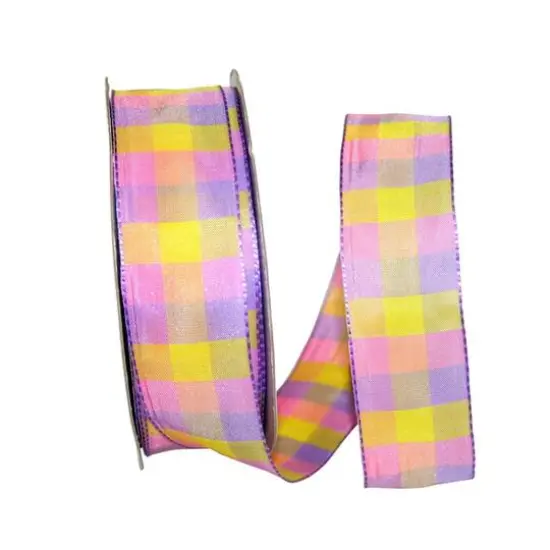 Reliant 1.5" Bright Plaid Wired Ribbon Combo 2 {1}