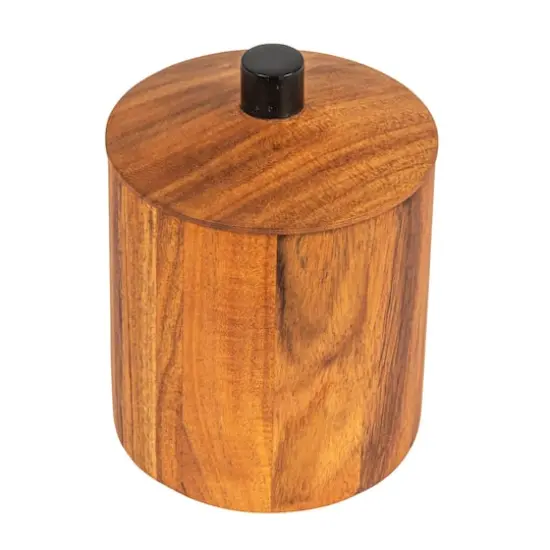 Hello Honey&reg; 6.5" Natural Compact Acacia Wood Canister with Handle {1}