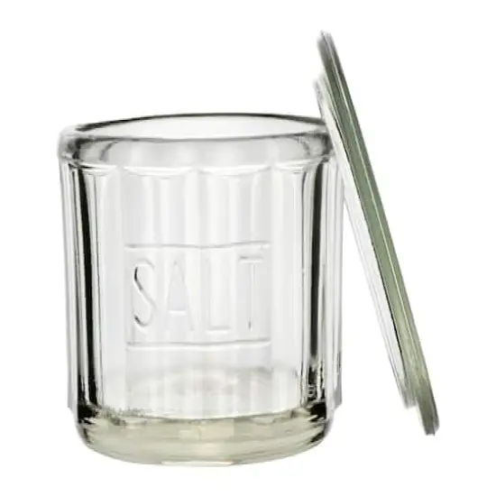 Hello Honey&reg; Round Pressed Glass Salt Cellar {4}