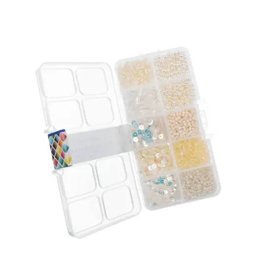 John Bead Mixed Sequins & Beads Kit Beige {3}