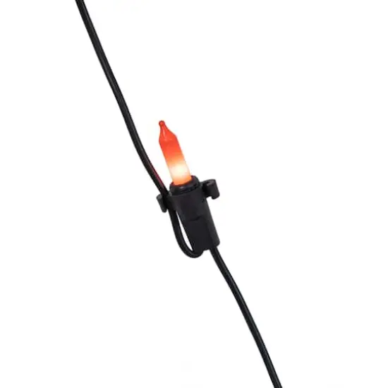 5ft. Lighted Orange & Black Spider in Web Halloween Decoration {5}