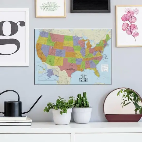 RoomMates Dry Erase US Map Peel & Stick Wall Decal {4}