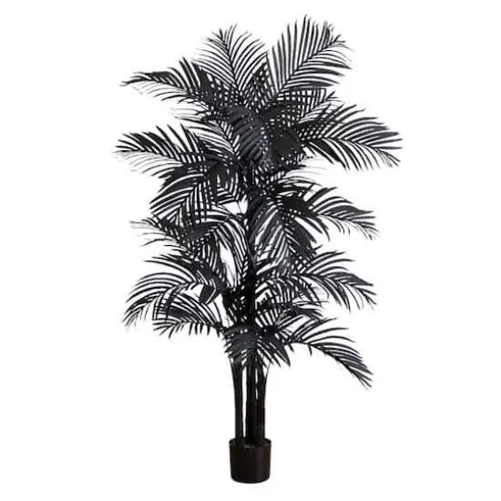 6ft. Artificial Halloween Black Golden Cane Tree {1}