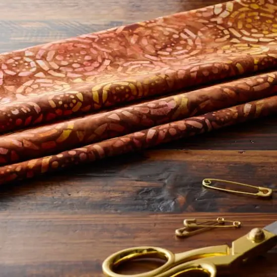 Feldman Premium Indonesian Batik Brown Tonal Tile Fabric {3}