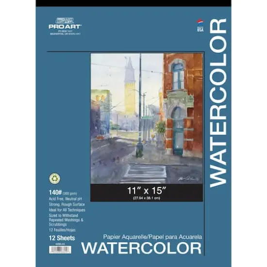Pro Art&reg; 140lb. Taped Watercolor Pad {1}