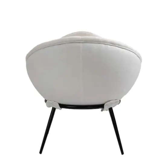 Hello Honey&reg; Vintage Upholstered Cup Accent Chair White {6}