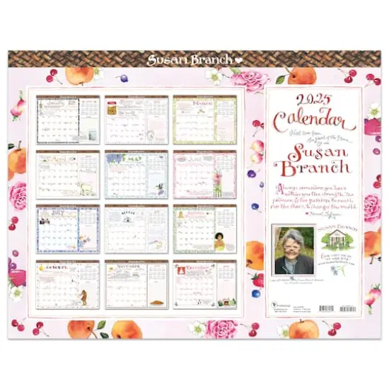 TF Publishing Large 2025 Susan Branch Monthly Blotter Desk Pad Calendar {1}