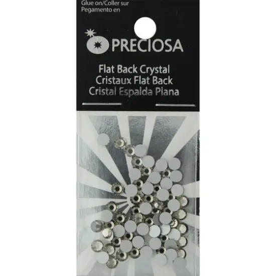 John Bead Preciosa VIVA12 Flat Back Czech Crystal Rhinestones, 4mm Black Diamond {1}