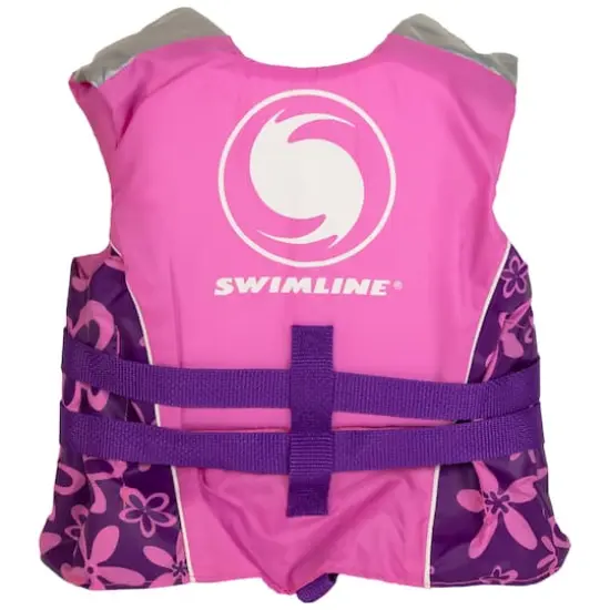 Swim Central Pink & Purple Floral Child Life Jacket Vest with Handle {4}