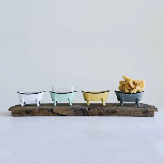 Hello Honey&reg; Metal Bathtub Soap Dishes Set {3}