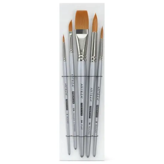 Arteza&reg; Synthetic Watercolor 5 Piece Brush Set {5}