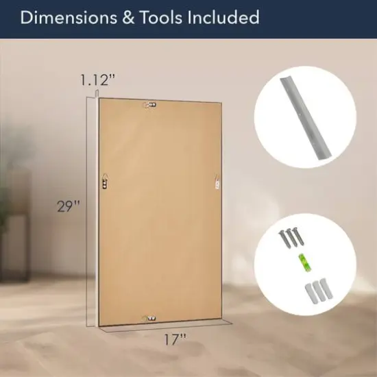 Head West 29" Brushed Nickel Framed Vanity Mirror {8}