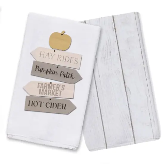 Fall Farmers Market Sign Tea Towel Set {1}