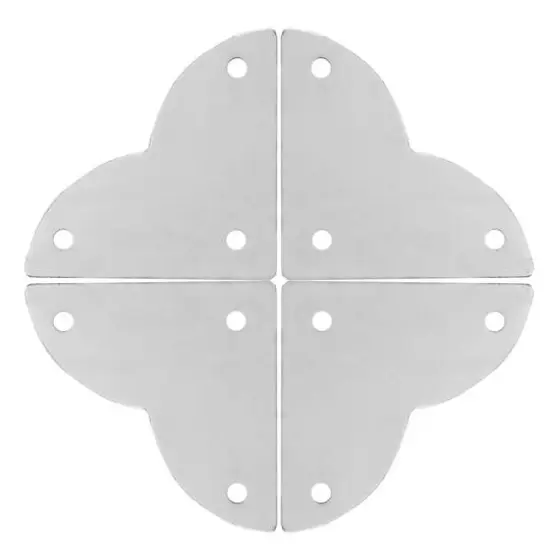 Dritz&reg; Home Small Nickel Smooth Quatrefoil Corners, 3 Pack {7}