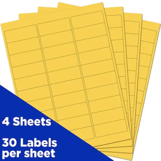JAM Paper Standard Mailing Return Address Labels Yellow {4}