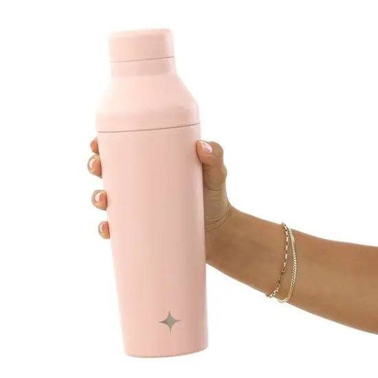 JoyJolt&reg; 20oz. Vacuum Insulated Cocktail Protein Shaker Pink {8}