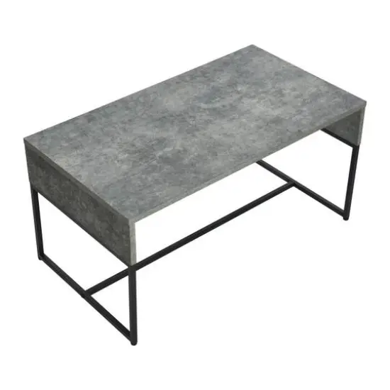 Household Essentials 59" Wrap Coffee Table Gray {5}