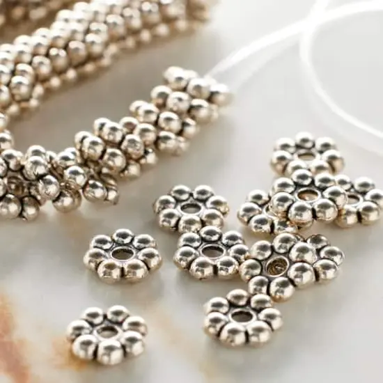 Silver Metal Rondelle Beads, 8mm by Bead Landing&trade; {3}