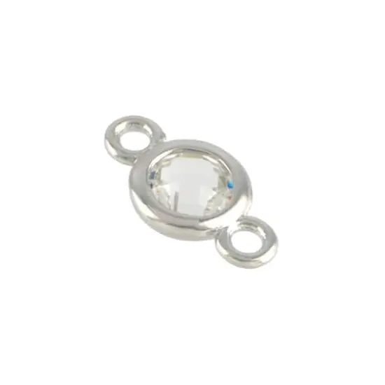 14mm Rhodium Circle Connectors, 3ct. by Bead Landing&trade; {1}