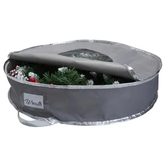 Simplify Gray 24" Holiday Wreath Bag, 2ct. {3}