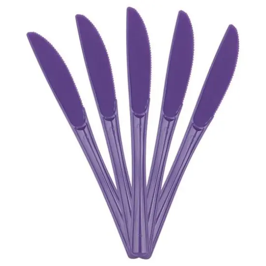 JAM Paper Premium Utensils Plastic Knives Party Pack, 48ct. Purple {3}