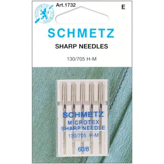 Euro-Notions SCHMETZ Microtex Sharp Machine Needles, 5ct. {1}
