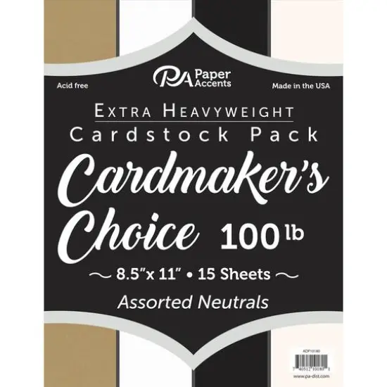 PA Paper™ Accents Cardmaker's Choice Neutrals 8.5" x 11" Extra Heavyweight Cardstock Set {1}