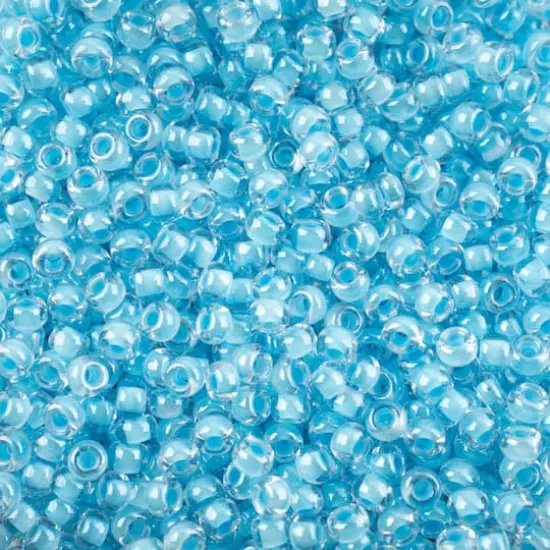 John Bead 11/0 Miyuki Glass Seed Beads, 13g Light Blue Luminous Neon {1}