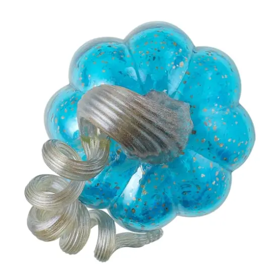 Glitzhome&reg; Glass Pumpkin, Blue {7}