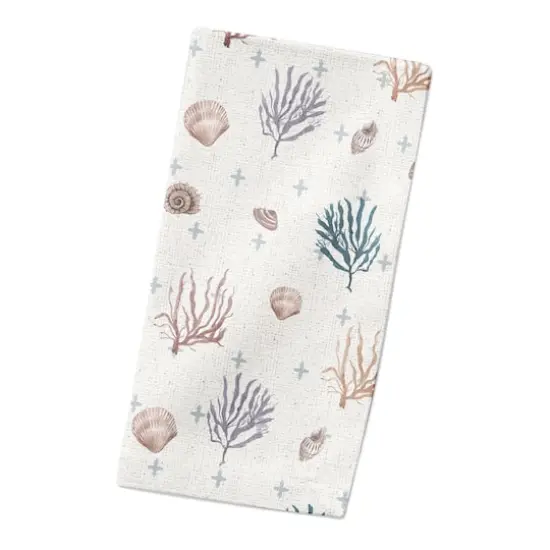 Multi Shell Coral Plus Cotton Twill Napkin Multi/Blue/White {3}