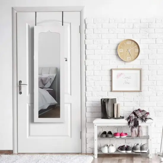 Classic White Full Door Jewelry Armoire {3}