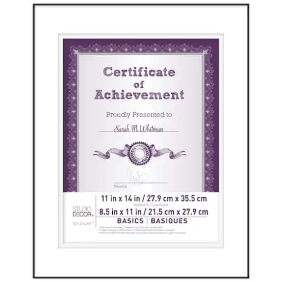 Basics Black Frame with Double Mat by Studio D&eacute;cor&reg; {1}