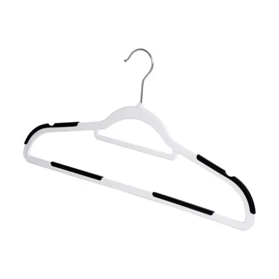 Honey Can Do White/Black Rubber Grip Hangers, 60ct. {6}