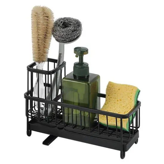 SunnyPoint NeverRust Stainless Utensil Sink Cleaning Tool Holder Black {3}