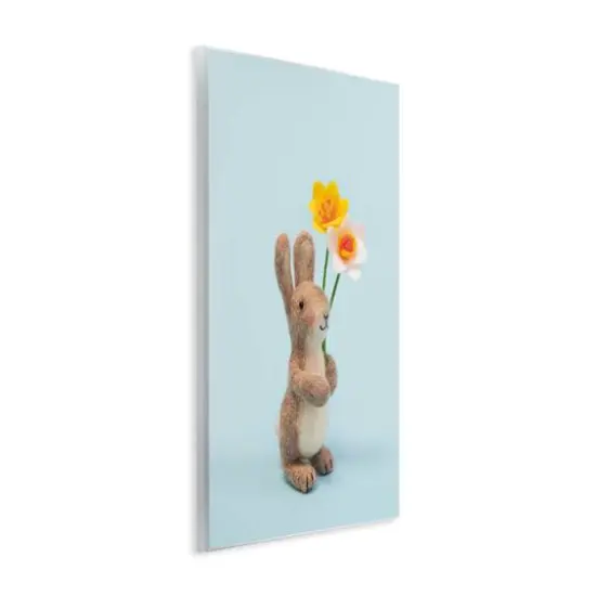 Stupell Industries Spring Bunny Floral Daffodils Wall Plaque Art {4}