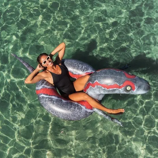 PoolCandy RealPrint&reg; Velociraptor Dinosaur Pool Tube {3}