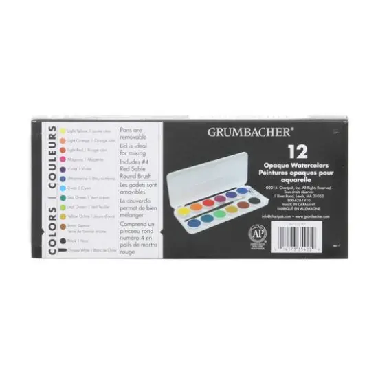 Grumbacher&reg; 12 Color Opaque Watercolor Pan Set {3}