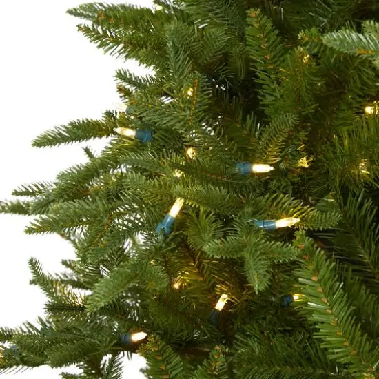 7.5ft. Pre-Lit Cambridge Fir Artificial Christmas Tree, Clear LED Lights {4}