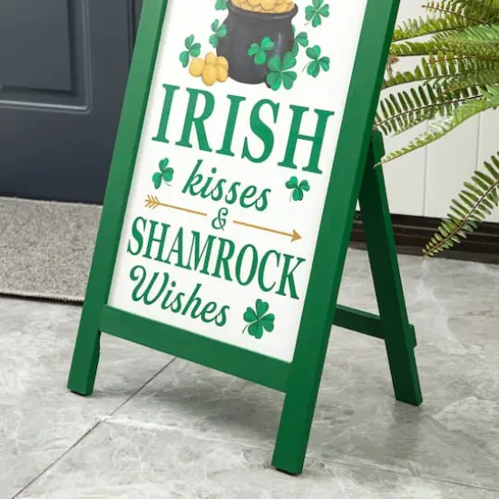 Glitzhome&reg; 24" St. Patrick'sWooden Porch Sign {4}