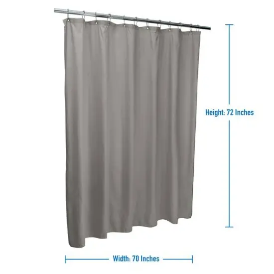 Bath Bliss Heather Gray Microfiber Soft Touch Shower Diamond Design Curtain Liner {3}