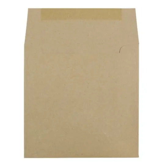 JAM Paper 6" Square Colored Invitation Envelopes, 25ct. Brown Kraft Paper Bag {4}