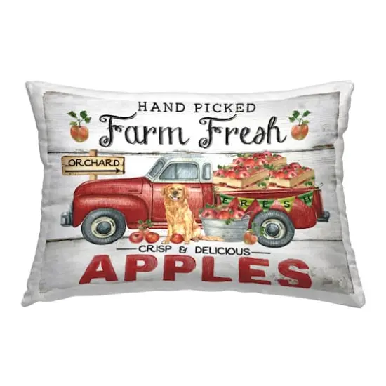 Stupell Industries Farm Fresh Apples Truck Decorative Printed Throw Pillow {1}
