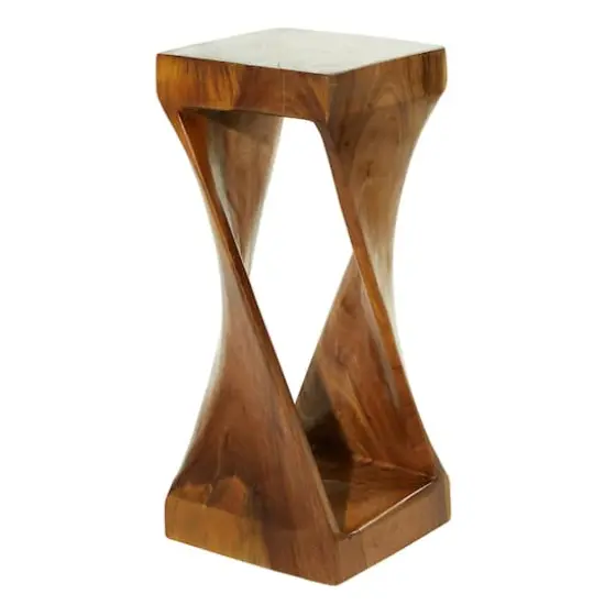 Brown Saur Wood Contemporary Accent Table {3}