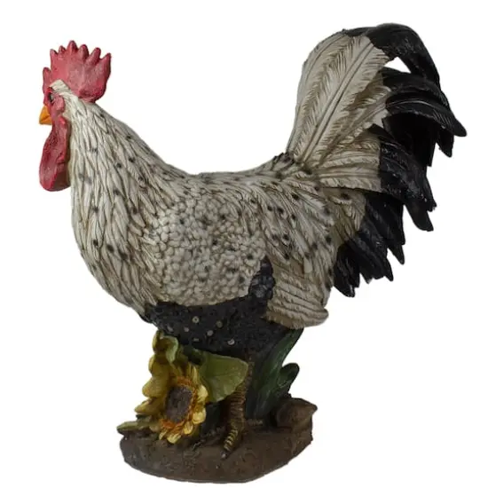 17" Standing Rooster Outdoor Garden Statue {5}