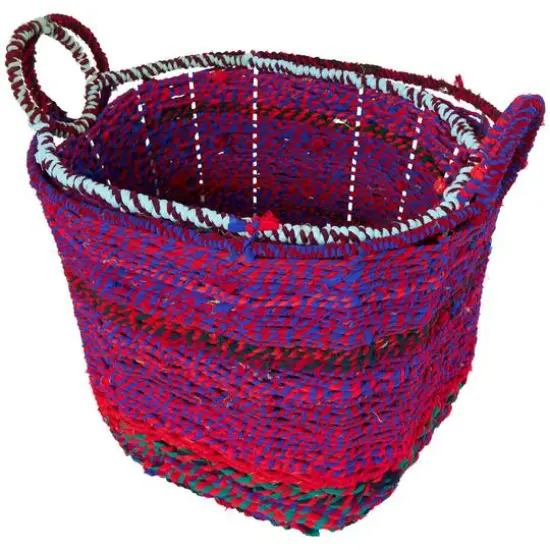 CosmoLiving by Cosmopolitan Multicolor Cotton Bohemian Storage Basket Set {5}