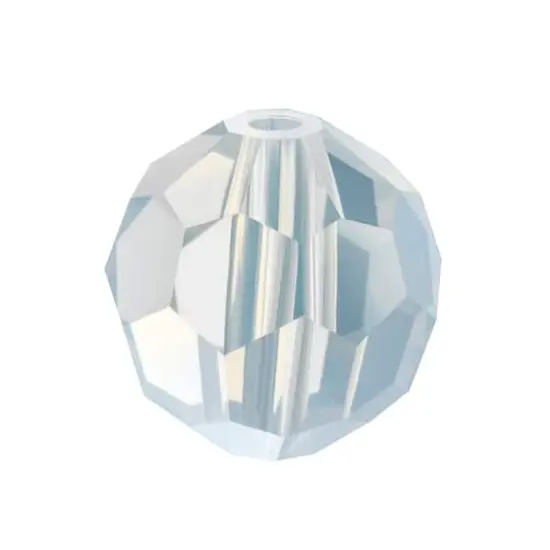 John Bead Preciosa 4mm Czech Crystal Glass Faceted Round Beads, 40ct. White Opal {1}