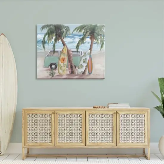 Stupell Industries Summer Waves Tropical Van Surfboards Canvas Wall Art {3}