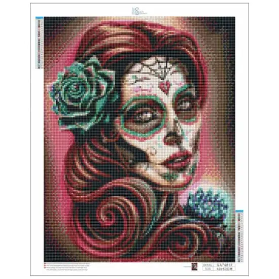 Sparkly Selections Day of the Dead Woman Diamond Painting Kit, Square Diamonds {3}